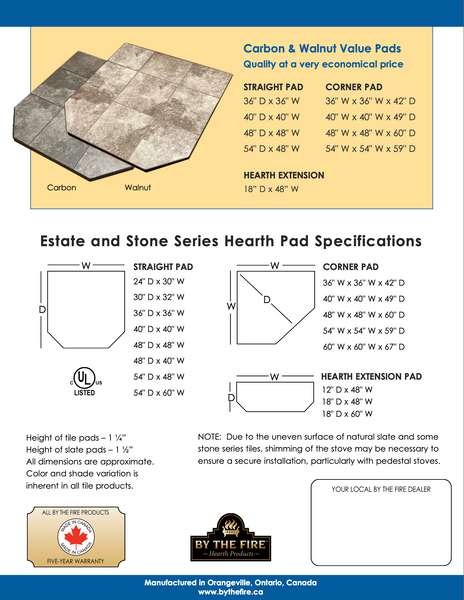 Tile Hearth Pads - By The Fire (Order In)