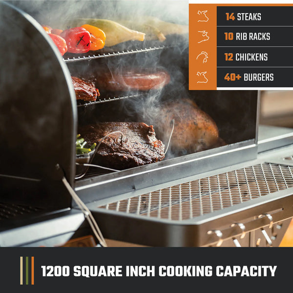 Oklahoma Joe Tahoma 1200A DLX Auto-Feed Charcoal Smoker & Grill (Wi-Fi)