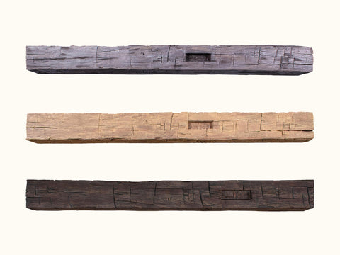 Hewn Mortise Beam, Non-Combustible Mantle